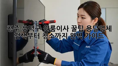 청주 흥덕구 원룸이사 꿀팁🍯 용달업체 검색부터 청소까지 완벽 가이드!
